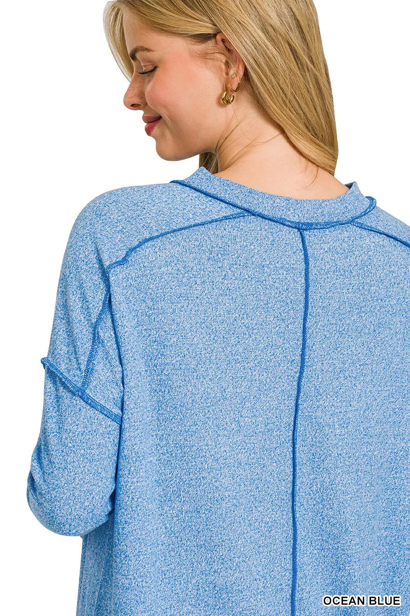 Pink Long Sleeve T-Shirt for Women | Soft Cotton Blend Casual Top