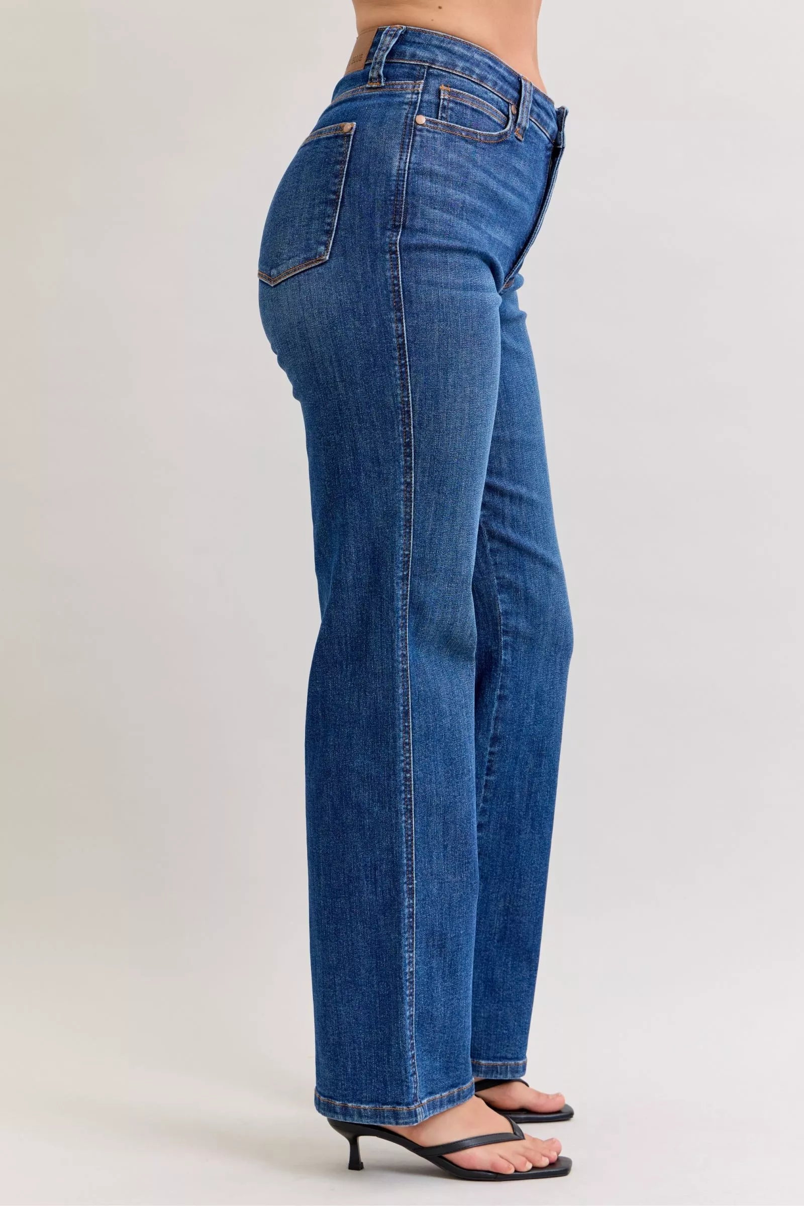Judy Blue High Waist Tummy Control Straight Jeans – Flattering Fit