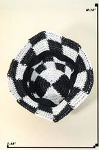Checkered Pattern Knit Bucket Hat – Trendy Casual Streetwear