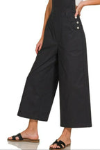 Zenana Woven Spaghetti Strap Overalls