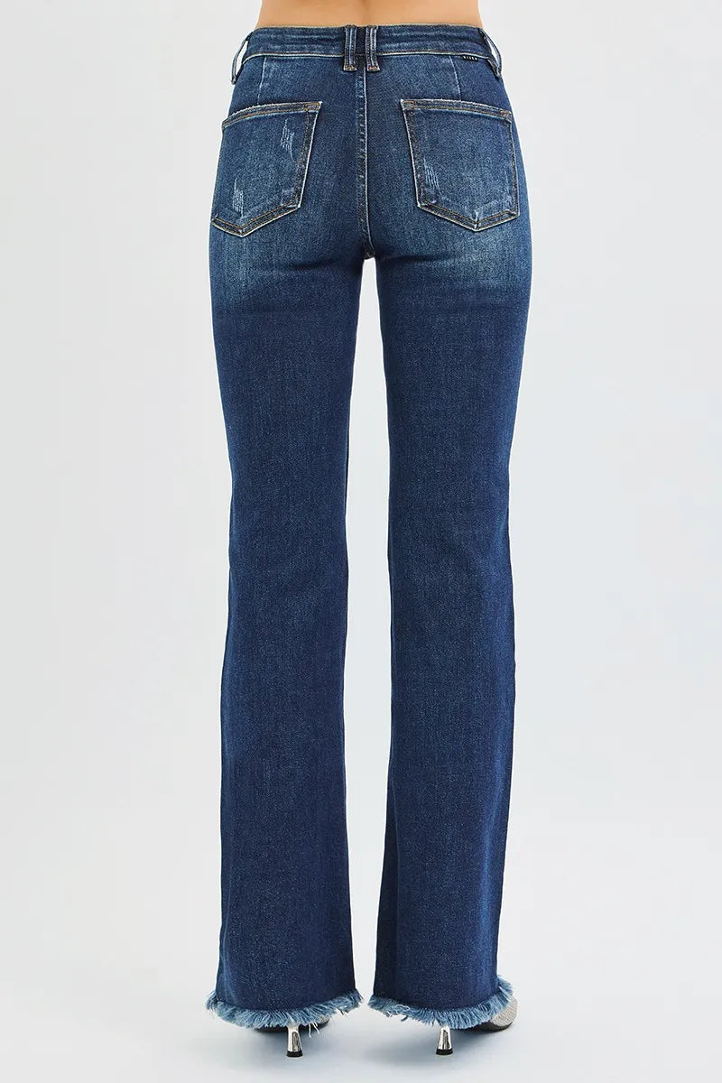 Tummy Control Mid Rise Flare Jeans | Slimming & Stylish Fit