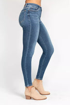 Judy Blue High Rise Button Fly Skinny Jeans – Flattering Trendy Fit