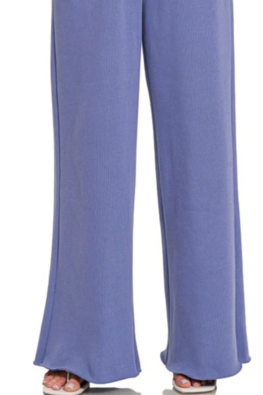 Fleece Exposed Seam Sweatpants – Wide-Leg, Cozy & Effortlessly Stylish