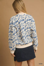Scenic Print Cropped Sweatshirt – Trendy Casual Pullover