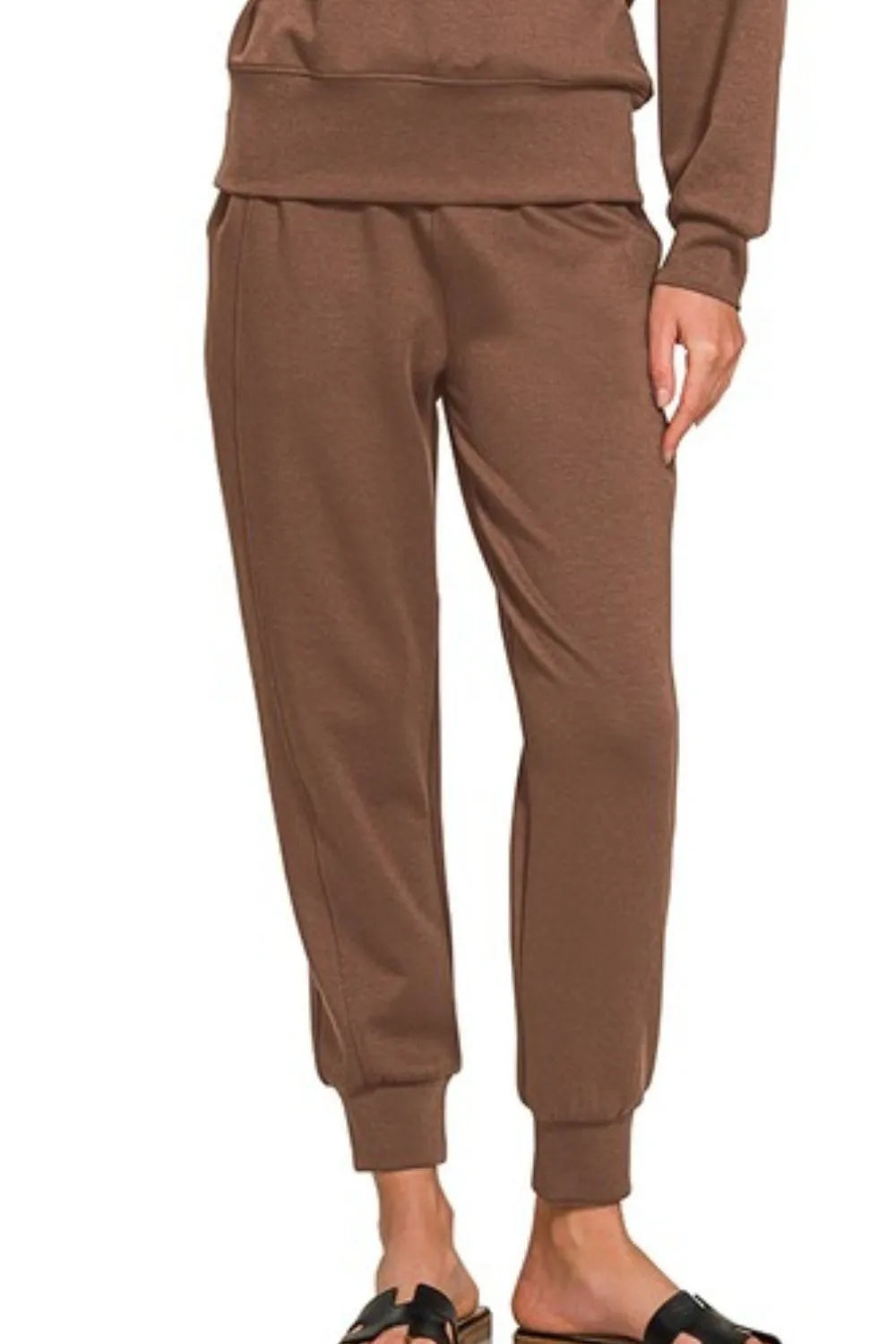 Brown Lounge Set – Oversized Sweatshirt & Joggers in Soft Cotton Blend