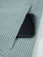 Ribbed Drop Shoulder Knit Hoodie – Cozy Casual Pullover