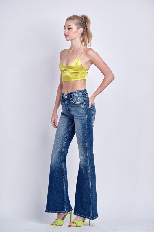 Artemis Vintage High Rise Flare Jeans – Stretchy Retro Chic Fit