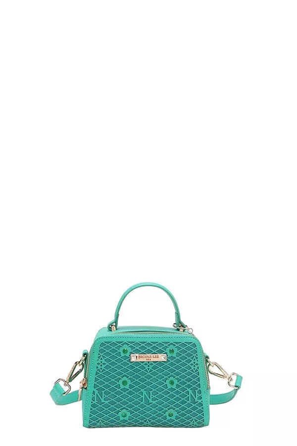 Gracie Mini Handbag – Laser-Cut Rhinestone Crossbody Purse