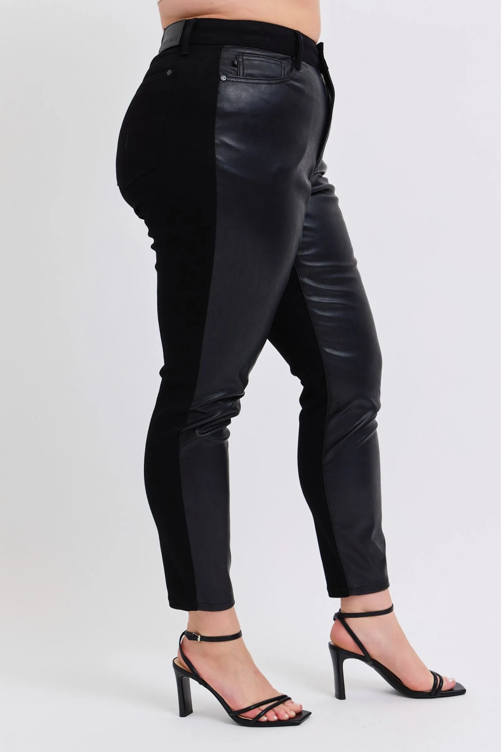 Judy Blue High Waist Black Faux Leather Pants – Sleek Skinny Fit