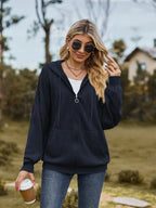 Zip Up Drawstring Long Sleeve Hooded Jacket – Casual Lightweight Layer