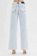 Dreamkue-Risen Women's High Rise Wide Leg Jeans Stretch Denim Pants for Casual & Dressy Outfits
