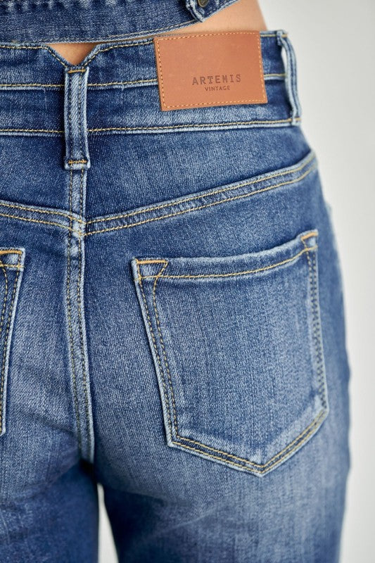 Artemis Vintage High Rise Double Waist Skinny Jeans – Sleek Ankle Fit