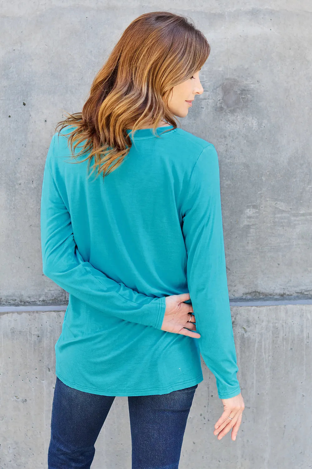 V-Neck Long Sleeve Top – Classic, Flattering & Versatile