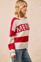 MERRY Graphic Holiday Pullover Sweater