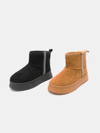 Round Toe Platform Boots – Trendy Elevated Comfort Footwear