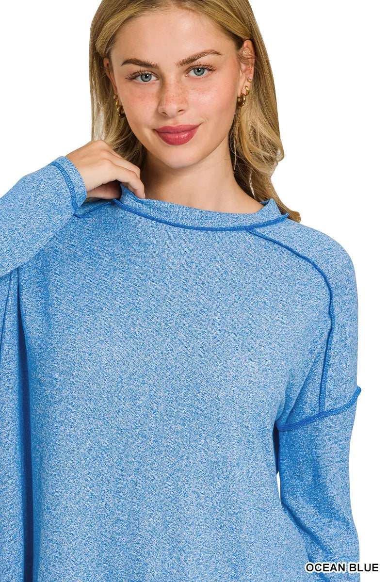 Pink Long Sleeve T-Shirt for Women | Soft Cotton Blend Casual Top