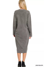 Zenana Soft Fleece Pigment Dye Sweatshirt Dress – Cozy, Relaxed & Stylish