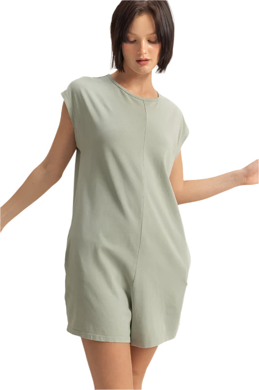 HYFVE Round Neck Cap Sleeve Relaxed Fit Breezy Romper