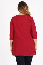 Bagel Plus Size Knit V-Neck Hi-Low Top – Flattering Everyday Style