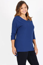 Bagel Plus Size Knit V-Neck Hi-Low Top – Flattering Everyday Style