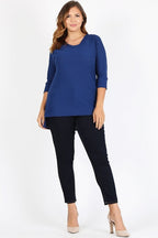Bagel Plus Size Knit V-Neck Hi-Low Top – Flattering Everyday Style