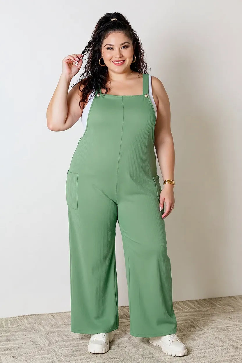 Wide Strap Overalls with Pockets – Relaxed Fit & Everyday Style