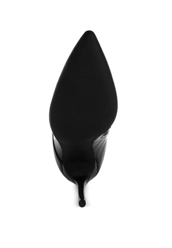 Rag Company Mesta Croco Stiletto Boots – Bold Textured Luxe Style