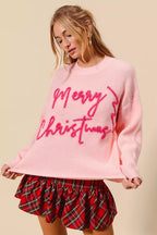 SO ME Merry Christmas Sweater – Festive Tinsel Lettering Holiday Style