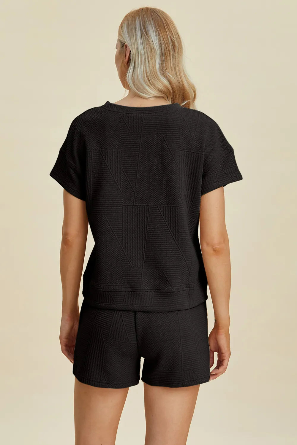 Textured Short Sleeve Top & Shorts Set – Comfy, Chic & Versatile