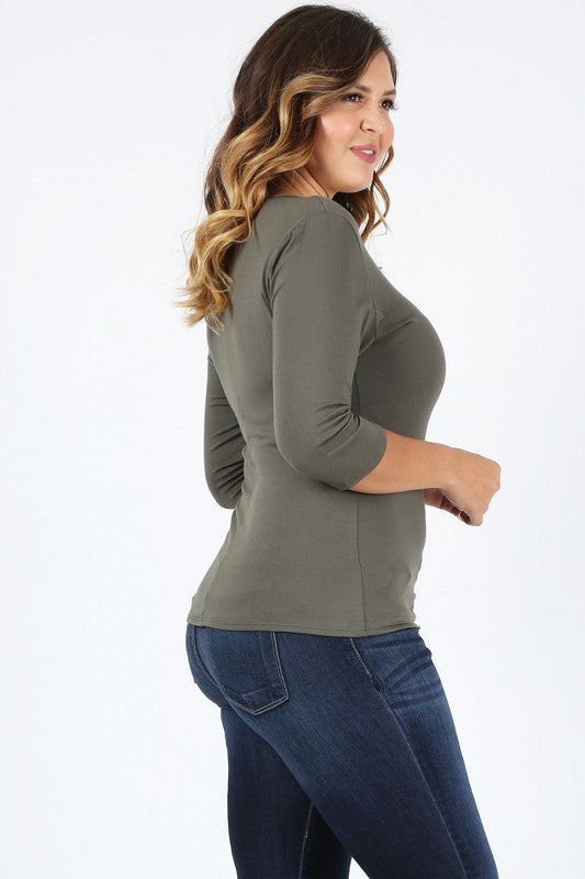 Bagel Plus Size Waist Tie Top – Flattering Fit with Effortless Style