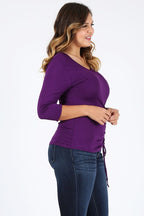 Bagel Plus Size Waist Tie Top – Flattering Fit with Effortless Style