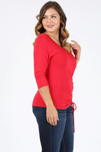 Bagel Plus Size Waist Tie Top – Flattering Fit with Effortless Style
