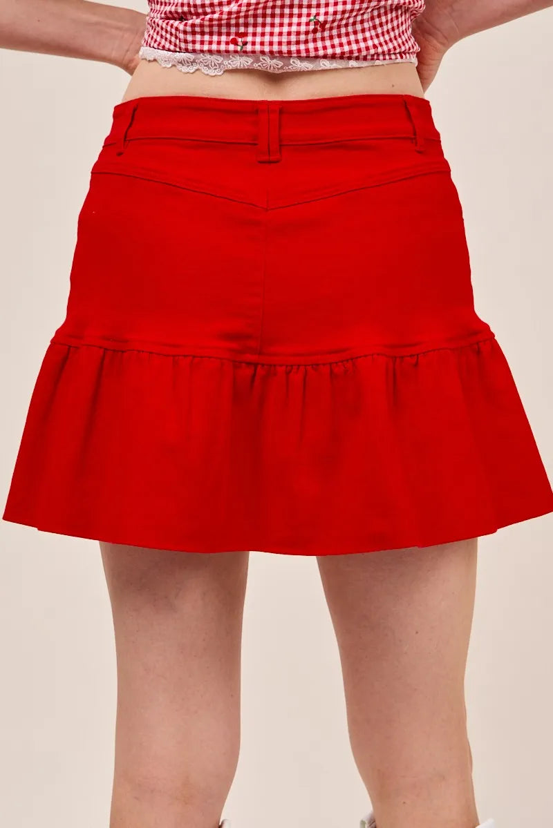 Ruffled Hem Game Day Mini Skirt – Fun & Flirty Team Spirit Style