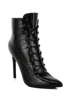 Rag Company Mesta Croco Stiletto Boots – Bold Textured Luxe Style