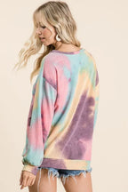Tie-Dye Print French Terry Sweatshirt | Cozy Women’s Casual Pullover