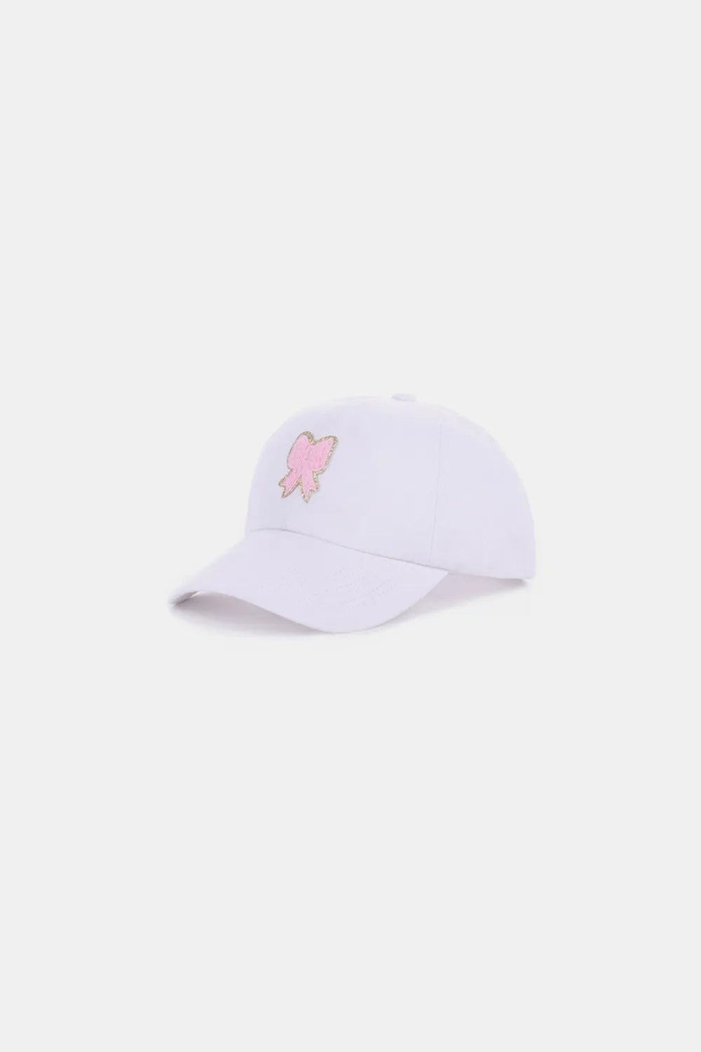 Ribbon Bow Chenille Patch Baseball Cap – Adjustable & Stylish Hat