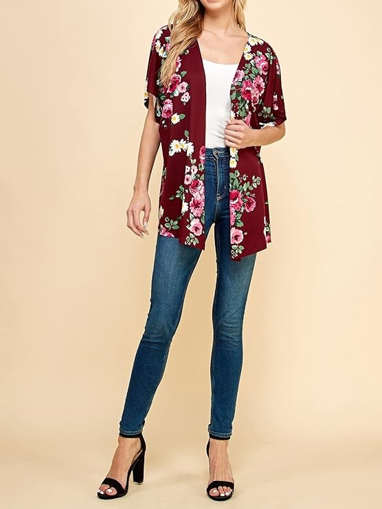 Annva USA Women’s Floral Kimono – Elegant Lightweight Layer