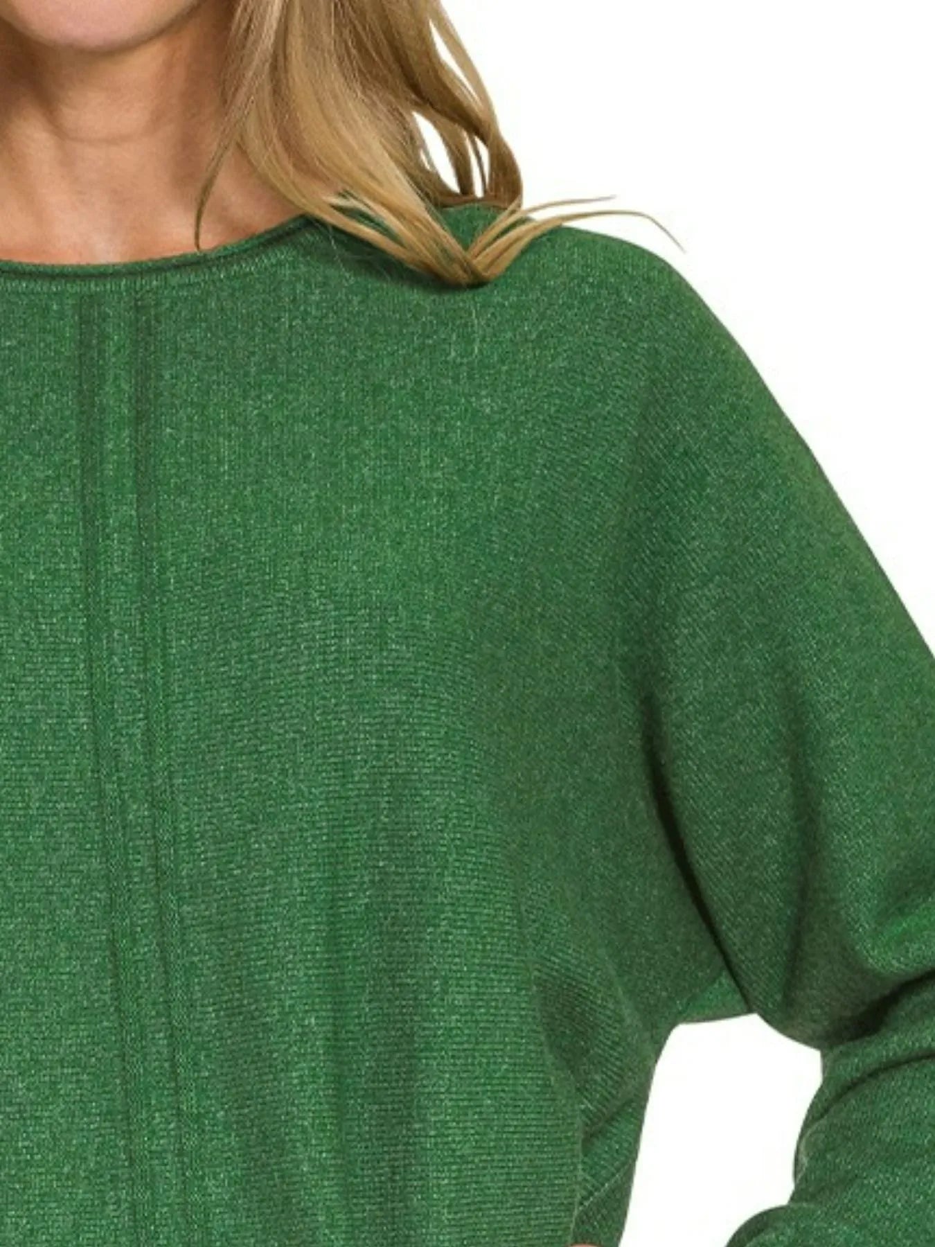 Forest Green Pullover Sweater – Classic Knit for Everyday Comfort