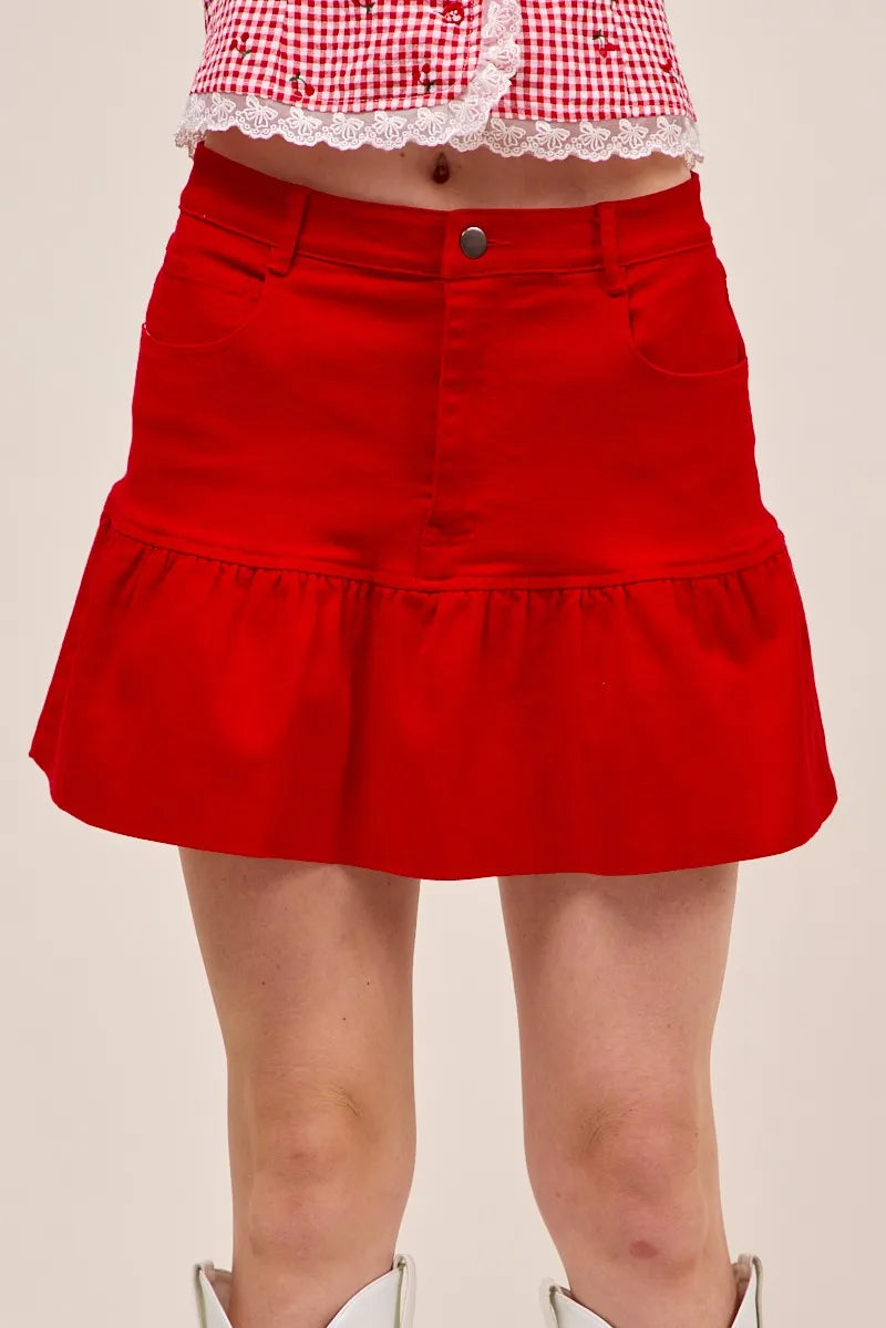 Ruffled Hem Game Day Mini Skirt – Fun & Flirty Team Spirit Style