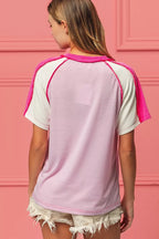 ord Rib Combo V-Neck Jersey Knit Top | Chic Women’s Casual Layering Shirt