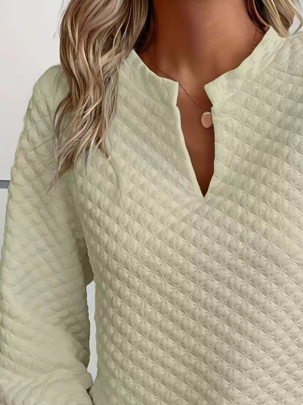 Notched Raglan Sleeve Sweatshirt – Casual Cozy Pullover