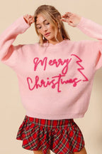 SO ME Merry Christmas Sweater – Festive Tinsel Lettering Holiday Style