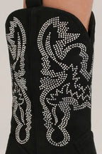 Rhinestone Point Toe Boots – Glamorous Sparkle Statement Footwear