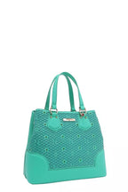 Gracie Signature Tote – Laser-Cut Monogram Rhinestone Handbag