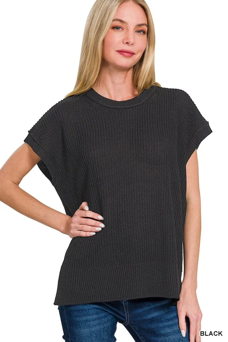 Oversized Crew Neck Sweater Cozy Relaxed Fit for All-Season Style