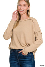 Zenana Ribbed Drop Shoulder Round Neck Sweater – Cozy Chic Style