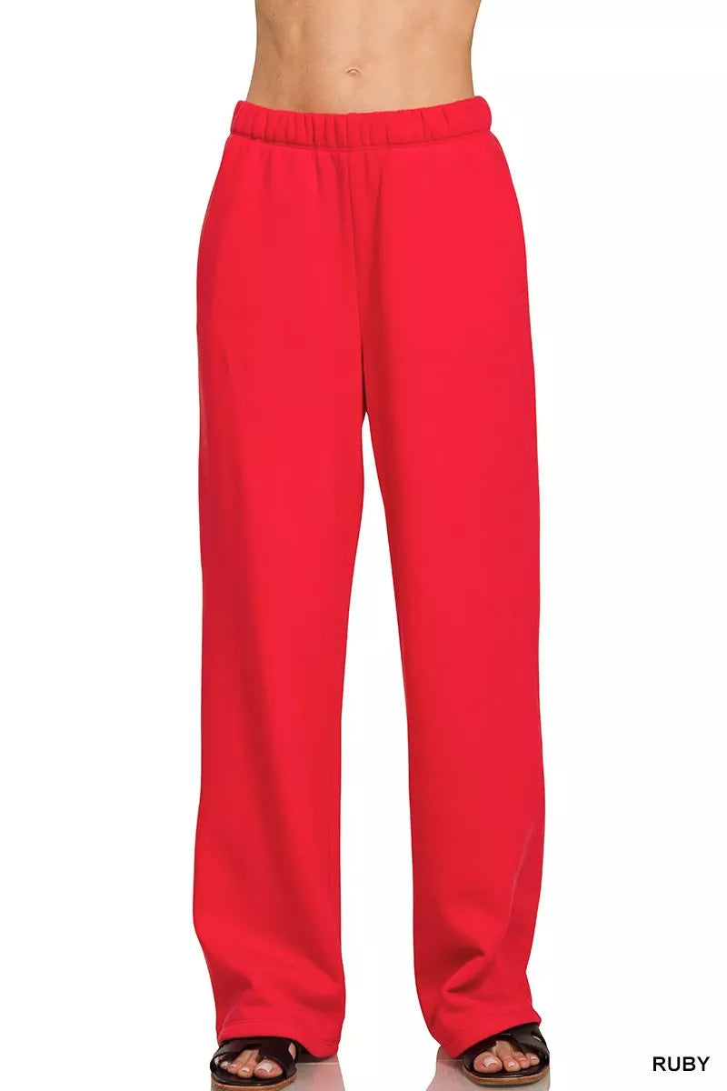 Zenana Fleece Sweatpants with Pockets – Cozy, Soft & Functional