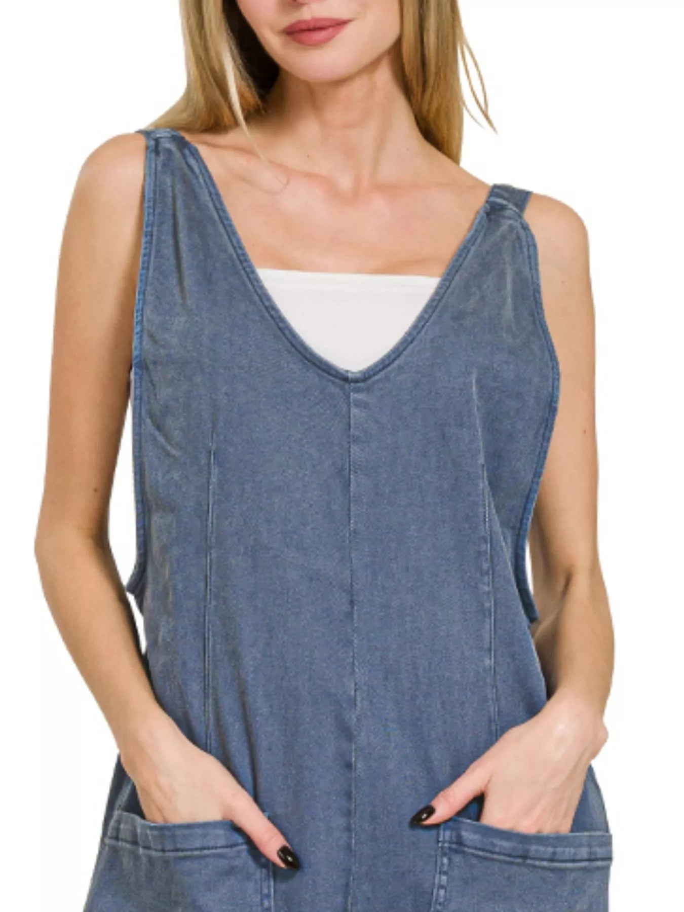 Zenana Denim Jumpsuit – Classic Adjustable Overall Style