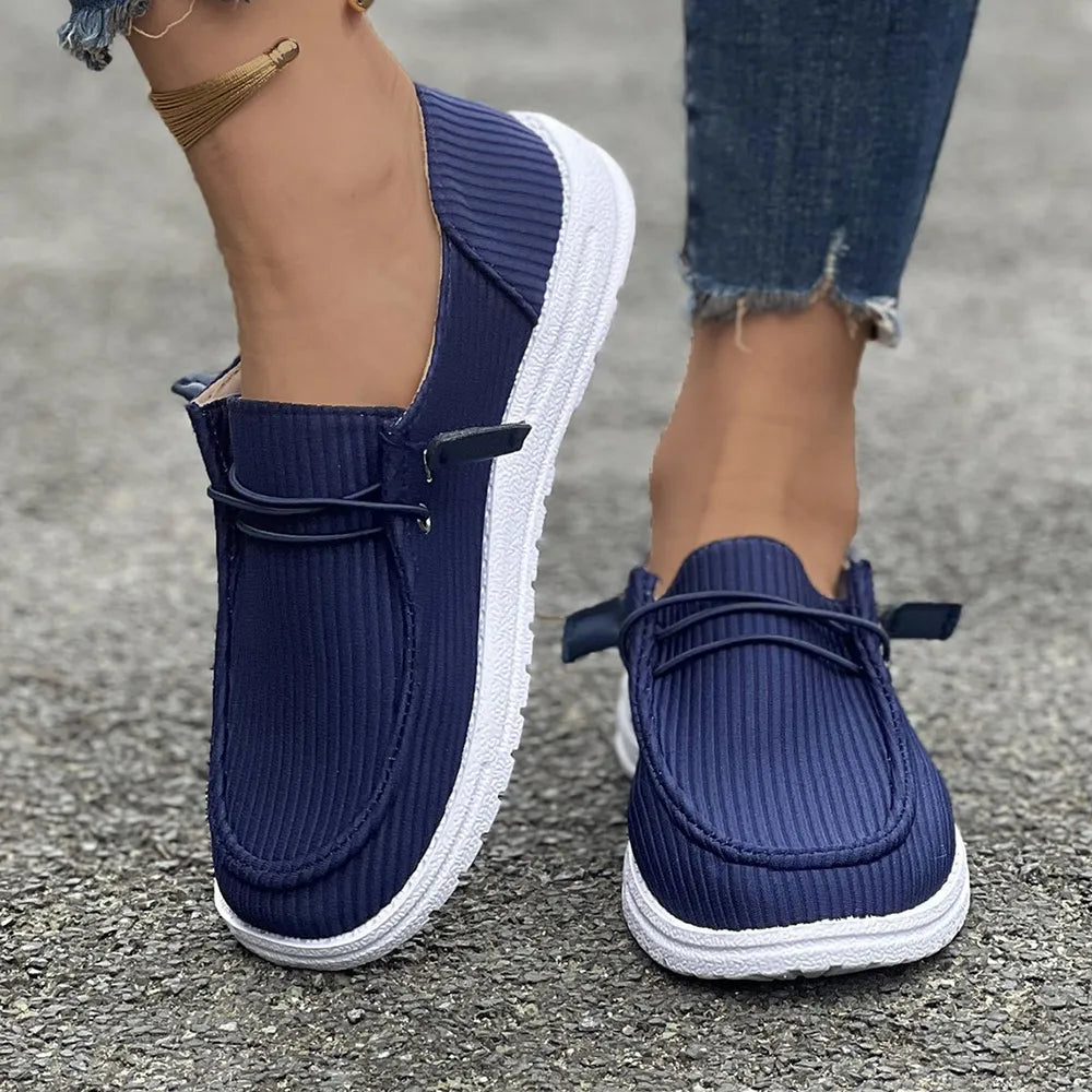 Dreamkue Round Toe Flat Slip-Ons – Comfy Casual Women’s Shoes