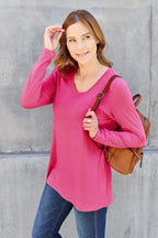 V-Neck Long Sleeve Top – Classic, Flattering & Versatile